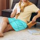 thumbnail image 5 of Balery Turquoise Wooden Pantalones cortos de pijama de punto de algodón para hombre con cinturilla y bolsillos-4X-Large, 5 of 6