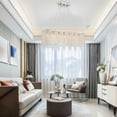 thumbnail image 2 of ANQIDI Modern K9 Crystal Pendant Light 31.5" Rectangular Linear Raindrop Chandelier Silver LED Ceiling Lamp Fixture, 2 of 12