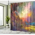 thumbnail image 5 of Ambesonne Nature Shower Curtain, Lake Art Brush, 69"Wx75"L, Multicolor, 5 of 5
