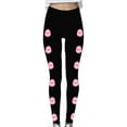 thumbnail image 4 of DDAPJ pyju Easter Leggings for Women Cute Bunny Graphic Casual Skinny Pants Egg Hunt Themed Printed Yoga Pants Novelty Holiday Tights Black#3 S, 4 of 6