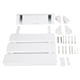 thumbnail image 1 of Asiento de ducha abatible de pared, banco de baño plegable para uso doméstico en sauna, color blanco, 1 of 14