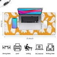 thumbnail image 5 of Long Mouse Pads for Desk,Orange Halloween Ghosts Desk Mats on Top Of Desks, Desk Mouse Pad Extra Large with 3mm Non-Slip Base and Stitched Edge for Gaming,Office,Work,Home 35.4x15.7in, 5 of 5