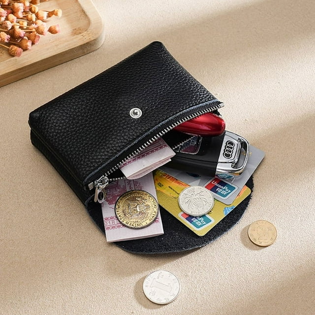 Simple Women's Genuine Leather Coin Purse Multi-function Card Holder Women's Large Capacity Small Jewelry Coin Soft Leather Small Wallet