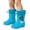 Blue, variant on Pink Kids Girls Dinosaur Rain Boots Waterproof Non-Slip Lightweight Drawstring,Size 14