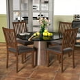 thumbnail image 4 of Costway Modern Dining Chair Set of 2 with Slanted High Backrest Wear-resistant PVC Leather, 4 of 9