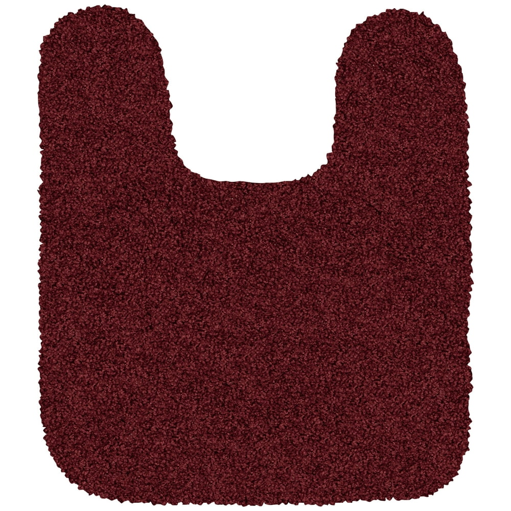 Mainstays Basic Bath Rug, Merlot, 19.5" x 22" Contour