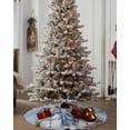 thumbnail image 7 of Winter Blue Snowman Christmas Christmas Tree Skirt 36 Inches Large Christmas Skirt Tree, Snowflake Xmas Tree Tree Skirt Christmas Decorations for Fireplace Party Holidays Indoor Outdoor, 7 of 7