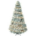 thumbnail image 4 of EDX 4.5ft Pre-lit Snow Flocked Artificial Christmas Tree, Prelighted Artificial Xmas Tree, With 347 Branch Tips, 120 Incandescent Lights & Foldable Base, For Home, Office, Party Decor, 4 of 10