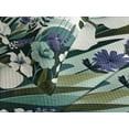 thumbnail image 4 of Ambesonne Teal Quilted Bedspread Set 3 Pcs, Curving Leaves Floral Mirage, Queen Size, Seafoam Jade Green Ivory, 4 of 4