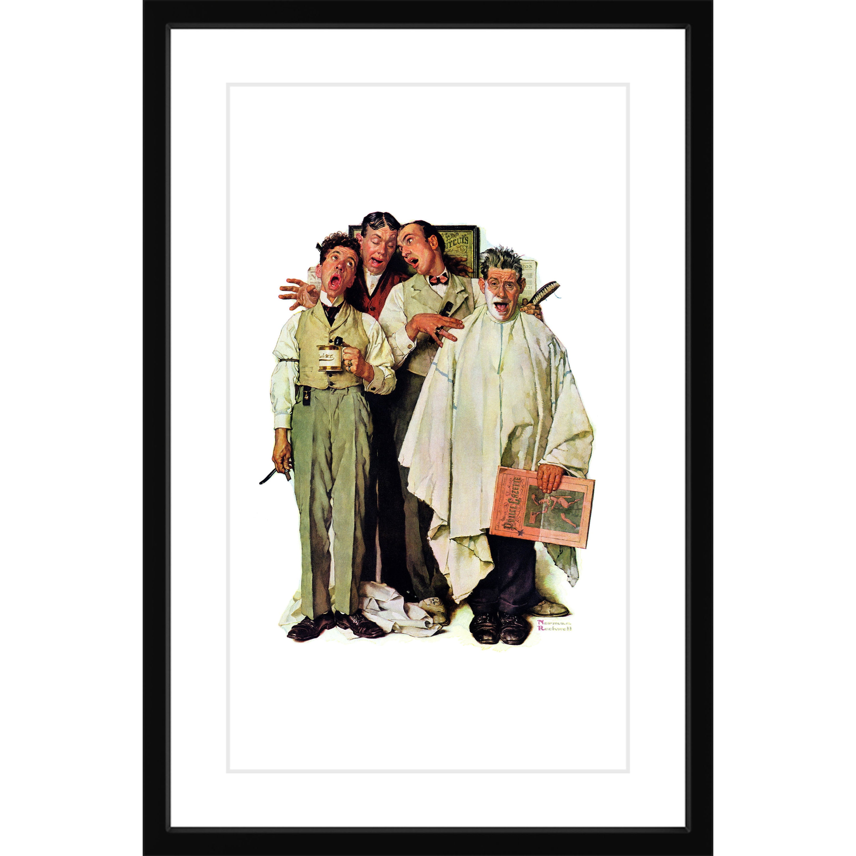 MARMONT HILL Norman Rockwell 'Barbershop Quartet'  Framed Art Print - Multi-Color 16 x 24