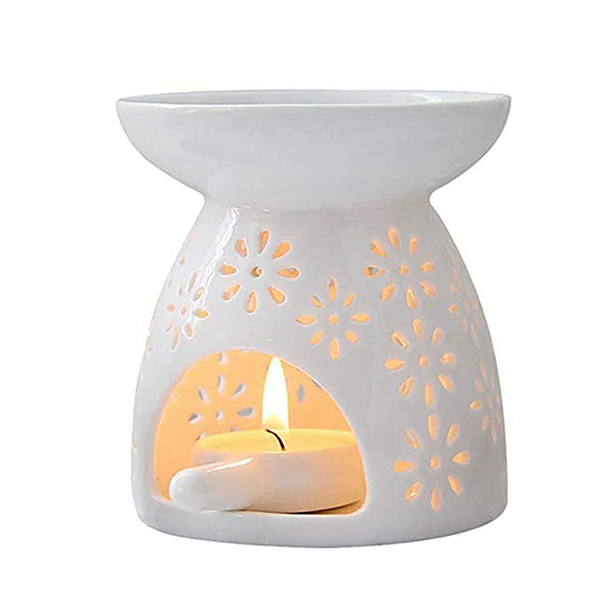 Ceramic Cactus Candle Burner Gift Set Oven Wax Tea Light Tealight Home Decor 