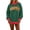 Dark Green #32, variant on Mock Neck Tops For Women Polka Dot Mock Neck Sweatshirt Oversized Pullover Brown M