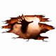 thumbnail image 1 of Decorative vinyl wallpaper, 3D ghost hand scratch wall stickers, Halloween floor ceiling stickers, 1 of 4