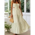 thumbnail image 5 of Franhais Women's Summer Slip Dress Graphic Print Spaghetti Strap Back Tie A-Line Long Dress for Beach, 5 of 9