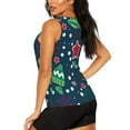 thumbnail image 3 of Fotbe Christmas Blusas Sin Mangas para Mujer – Estilo Casual, Corte Suelto, Slim-Fit, Cuello Redondo Deportivo, Tops de Verano para Gimnasio y Yoga-Large, 3 of 7