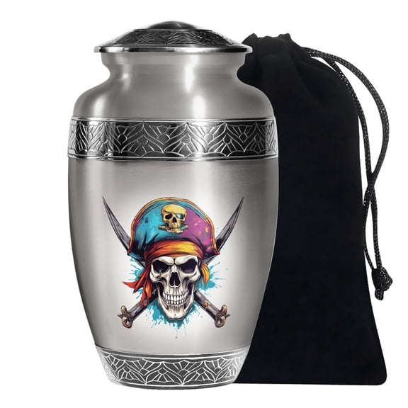 KARYLIZ Skull Decorative Urns For Human Adult Ashes Man & Woman Large Urn 10 Inch