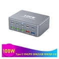 thumbnail image 2 of 100W Universal USB Charger 10 Port USB Type C PD 30W Charging Station for Tablet Pad Phone, 2 of 7
