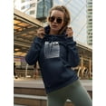 thumbnail image 2 of Black Whyte Techno Style Hoodie Women -Image by Shutterstock, Female 3X-Large, 2 of 4
