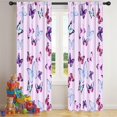 thumbnail image 5 of Blackout Kids Curtains,Pink Butterfly Pattern Childrens Insulated Curtains Set Of 2,Bedroom Essentials,Toddler Room Decor 42"x84", 5 of 5