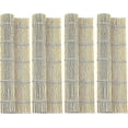 thumbnail image 1 of 2025 4 PCS 9.5" x 9.5" Natural Bamboo Sushi Rolling Mat, 1 of 5
