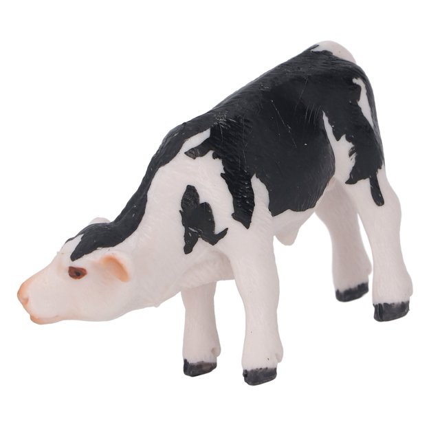 Modelo de vaca, modelo de vaca para niños, estatuilla de becerro transparente, modelo de animal de granja, uso conveniente