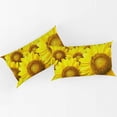 thumbnail image 2 of Juego de funda nórdica tamaño completo, girasoles amarillos y la impresión floral decorativa, 2 of 4