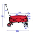 thumbnail image 5 of Collapsible Folding Wagon, Folding Wagon Garden Shopping Beach Cart, Utility Grocery Wagon for Camping Shopping Sports, C, 5 of 9
