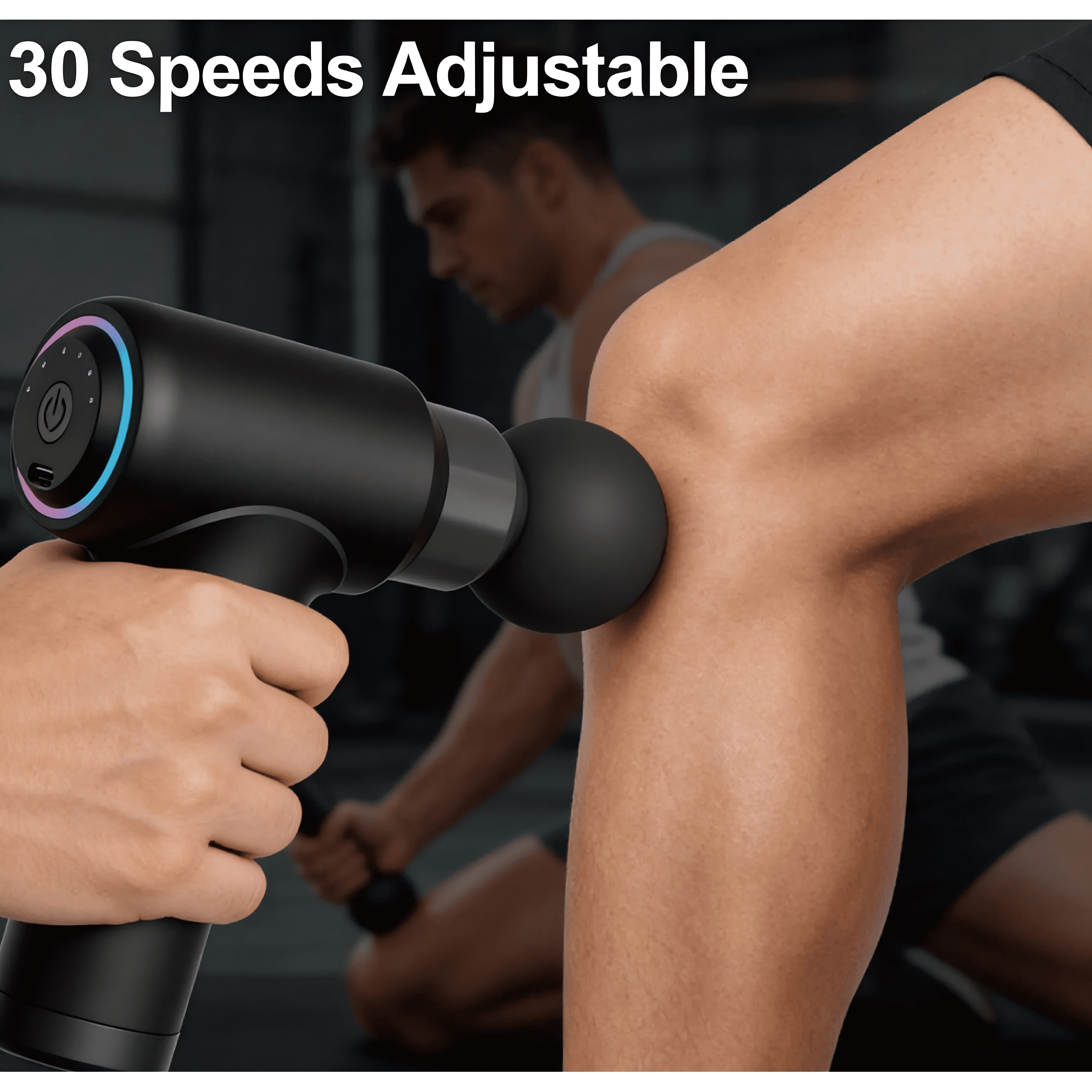 BZNKU Massage apparatus,Deep Tissue Massage Gun, 4 Attachments, Quiet Motor, Ergonomic Grip, 6-Speed Lightweight Percussion Massager, Full Body Muscle Recovery & Pain Relief