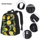 thumbnail image 3 of Disketp Lemon Fruits Flowers Leaves Mochila Estampada de Gran Capacidad con Lonchera y Estuche, Set de 3 Piezas para Estudiantes, 3 of 7