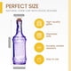 thumbnail image 2 of Botellas de vidrio BULK PARADISE, color morado surtido con corcho, 400 ml, paquete de 6, 2 of 6