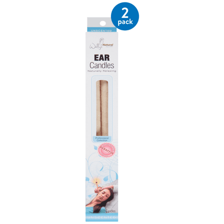 (2 Pack) Wally's Natural Unscented Professional Collection Ear Candles, 2