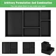 thumbnail image 3 of 7-Piece Drawer Organizer Boxes，Multi-Use Storage Bins Dividers，Kitchen Utensil Holder, Box Tray for Bathroom, Vanity, Makeup, Junk Drawer & Office Desk,Bamboo, 3 of 8