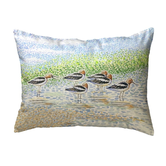 Betsy Drake NC1365 16 x 20 in. Summer Avocets No Cord Pillow
