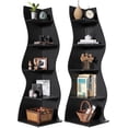 thumbnail image 2 of Small Corner Shelf, Modern Wall Corner Bookshelf, Stylish Bookcase Storage Rack for Small Space, Living Room, Bedroom, ,, 2 of 5