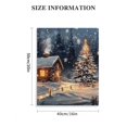 thumbnail image 3 of LHONGY Christmas Canvas Wall Art, Snow Covered Winter Village Night Painting, Winter Snow Scene Canvas Wall Art, Rustic Pictures Wall Decor 16x20 in, 3 of 5