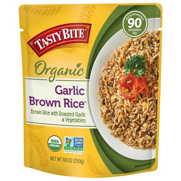 Tasty Bite Brown Rice with Roasted Garlic 8.8 oz (Pack Of 12)
