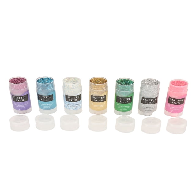 Barra De Brillo De Lentejuelas Para El Cuerpo, Amigable Con La Piel 0.56 Oz Barra De Brillo Para El Cuerpo De Cara Gruesa Segura Apto Para Niños 7 Botellas Para Actuaciones Para