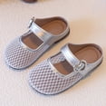 thumbnail image 5 of Gtoiithly Girls Summer Sandals for Kids Comfortable Lightweight Outdoor Play Shoes with Adjustable Straps for Toddler and Little Girls Silver 3-3.5 Years, 5 of 6