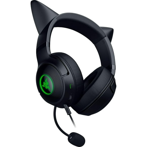 Razer Kraken Kitty V2 Audífonos alámbricos RGB Chroma Sonido envolvente 7.1 ,Negro (Reacondicionado)