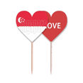 thumbnail image 1 of Singapore Country Flag Name Toothpick Flag LOVE Heart Lable Cupcake Pick, 1 of 4