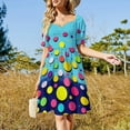 thumbnail image 2 of Colorful Dots 2025 Dress Evening Elegant And Chic Women for Outfits Beach Clothes Women Dress, 2 of 6