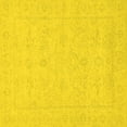 thumbnail image 1 of Ahgly Company Machine Washable Indoor Square Abstract Yellow Modern Area Rugs, 5' Square, 1 of 4
