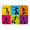 thumbnail image 1 of Silhouette Bath Mat, Abstract Modernistic Graphic Art Dancers Separated Color, Plush Bathroom Decor Mat with Non Slip Backing, 29.5" X 17.5", Charcoal Grey Multicolor, by Ambesonne, 1 of 2