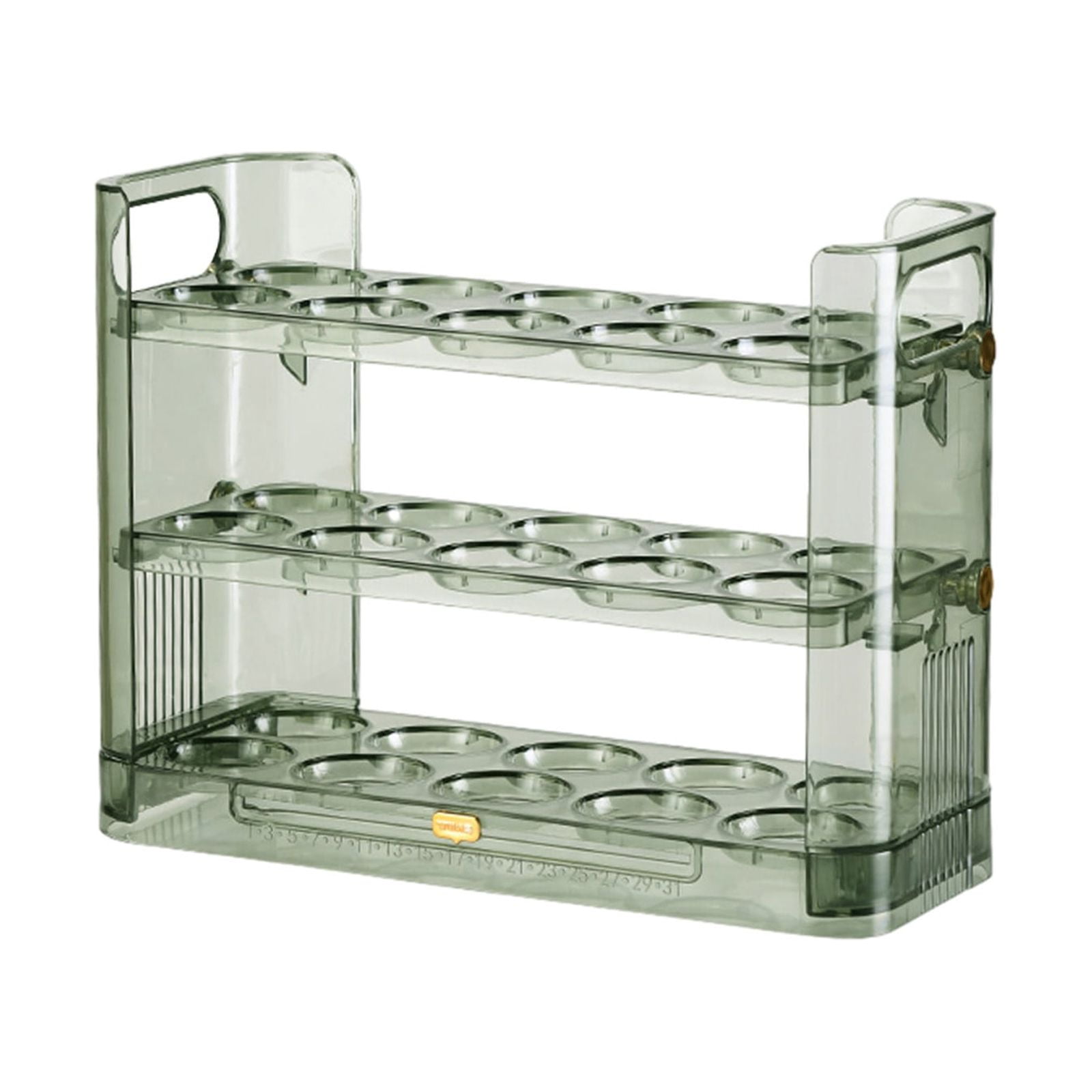 openpig Egg Holder for Fridge, Egg Dispenser for Refrigerator, Countertop, Kitchen, Space-saving Egg Organizer/Storage/Container/Tray, Green