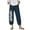 Blue, variant on Stylish Women's Casual Pants Summer Linen Blend Fabric Comfortable Everyday Wear Commute Versatile Tops Pairing Trendy Outfit