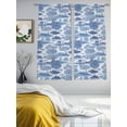 thumbnail image 3 of Blue Garden Sheer Curtains 72 Inch Length 2 Panels Set, Modern Art Building Trees Boat Landscape Voile Window Treatment Rod Pocket Curtains Sheers Drapes for Bedroom/Living Room/Kitchen 52"x72"x2, 3 of 7