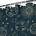thumbnail image 3 of Gothic Shower Curtain Set - Dark Celestial Moon & Star Print, Mystical Cosmic Bath Decor, Waterproof Polyester 72"Wx72"L, Goth Aesthetic Gift, 3 of 4
