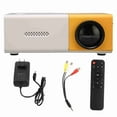 thumbnail image 2 of Portable Mini Projector, 1080P HD Multimedia Interface Projector with USB, AV, Card Slot, 200lm, Built in Speakers for Home Theater, Travel, Camping, 2 of 7