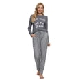 thumbnail image 2 of MintLimit Women's Pajamas Set Long Sleeve Shirt and Polka Dots Pants Lounge Sleepwear, 2 of 6