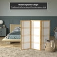 thumbnail image 2 of Red Lantern 4 ft. Short Double Cross Shoji Screen - Natural - 3 Panels, 2 of 6